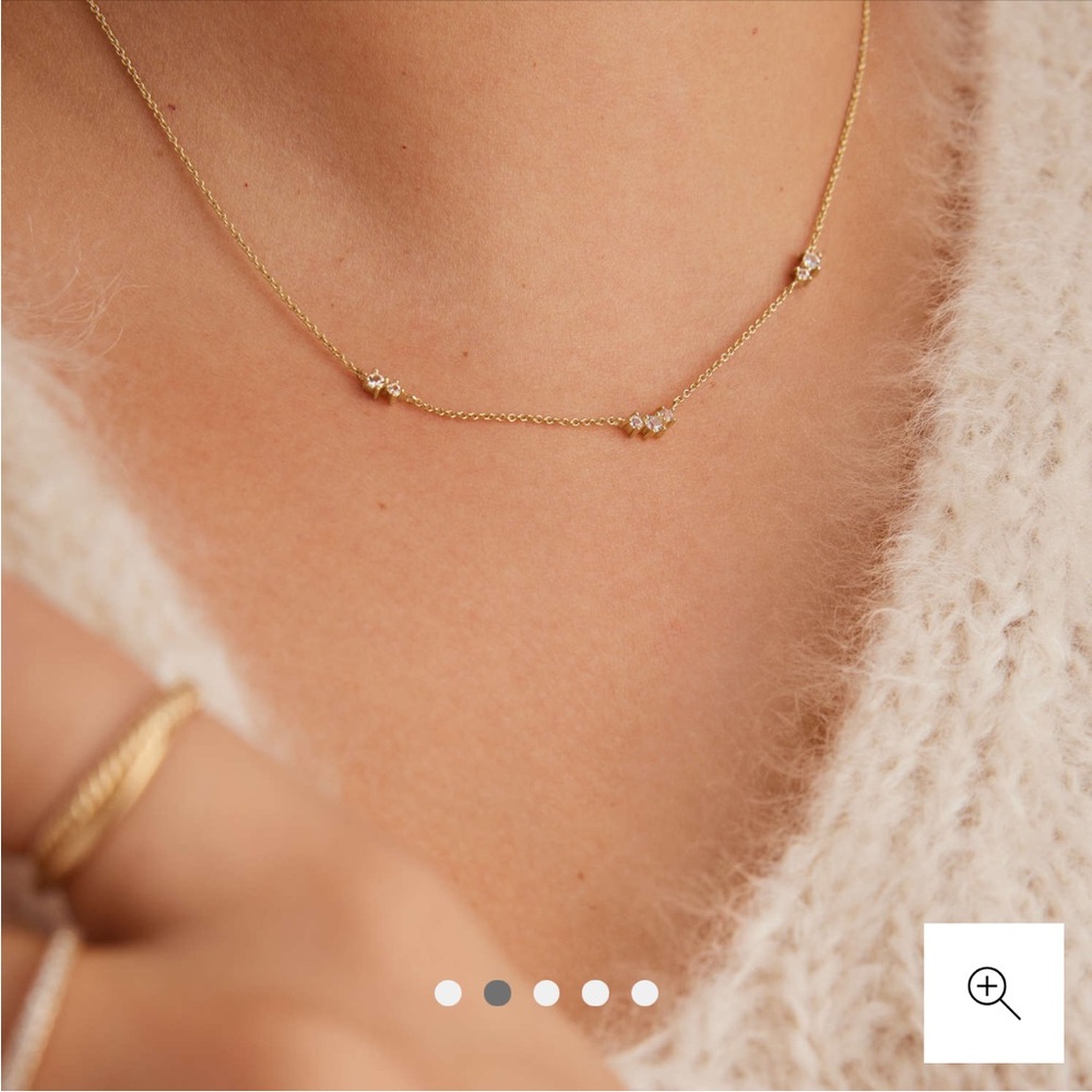 Mejuri Floating Sapphire Necklace BRAND NEW